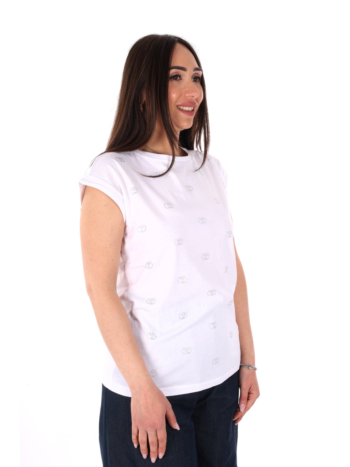 T-shirt maniche corte Yes-Zee da donna bianca