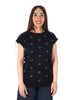 t-shirt-maniche-corte-da-donna-yes-zee-in-nero