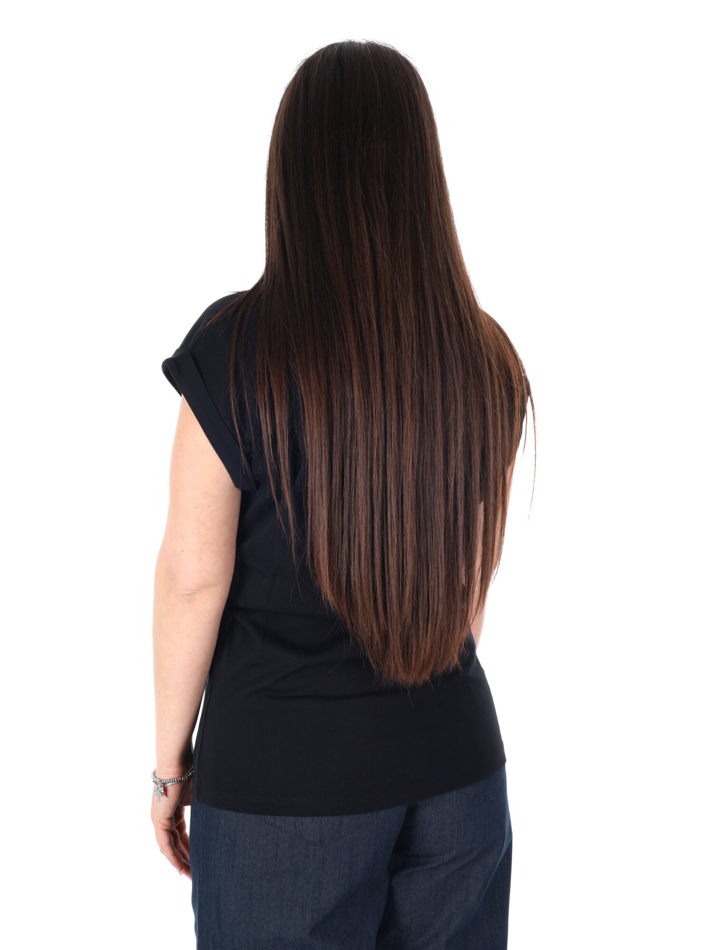 T-shirt maniche corte da donna Yes-Zee in nero