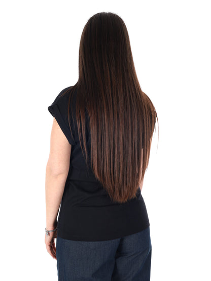 T-shirt maniche corte da donna Yes-Zee in nero