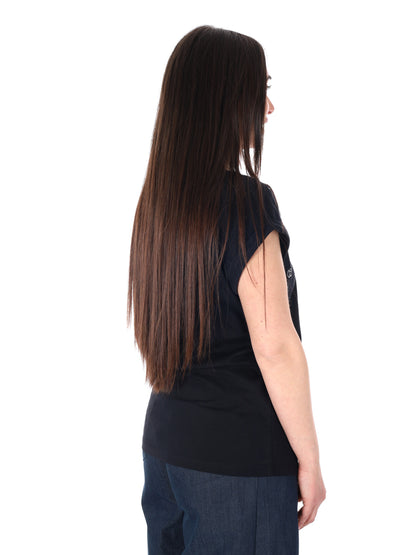 T-shirt maniche corte da donna Yes-Zee in nero