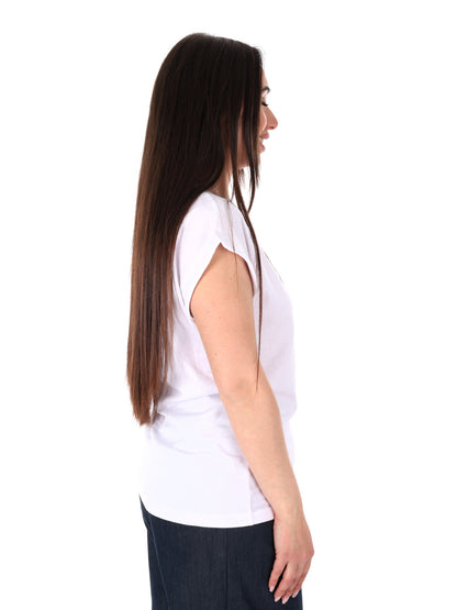 Yes-Zee T-shirt maniche corte donna bianca per primavera