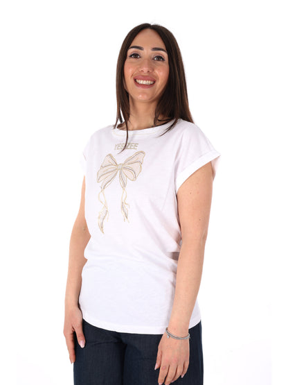 Yes-Zee T-shirt in bianco donna per la primavera estate