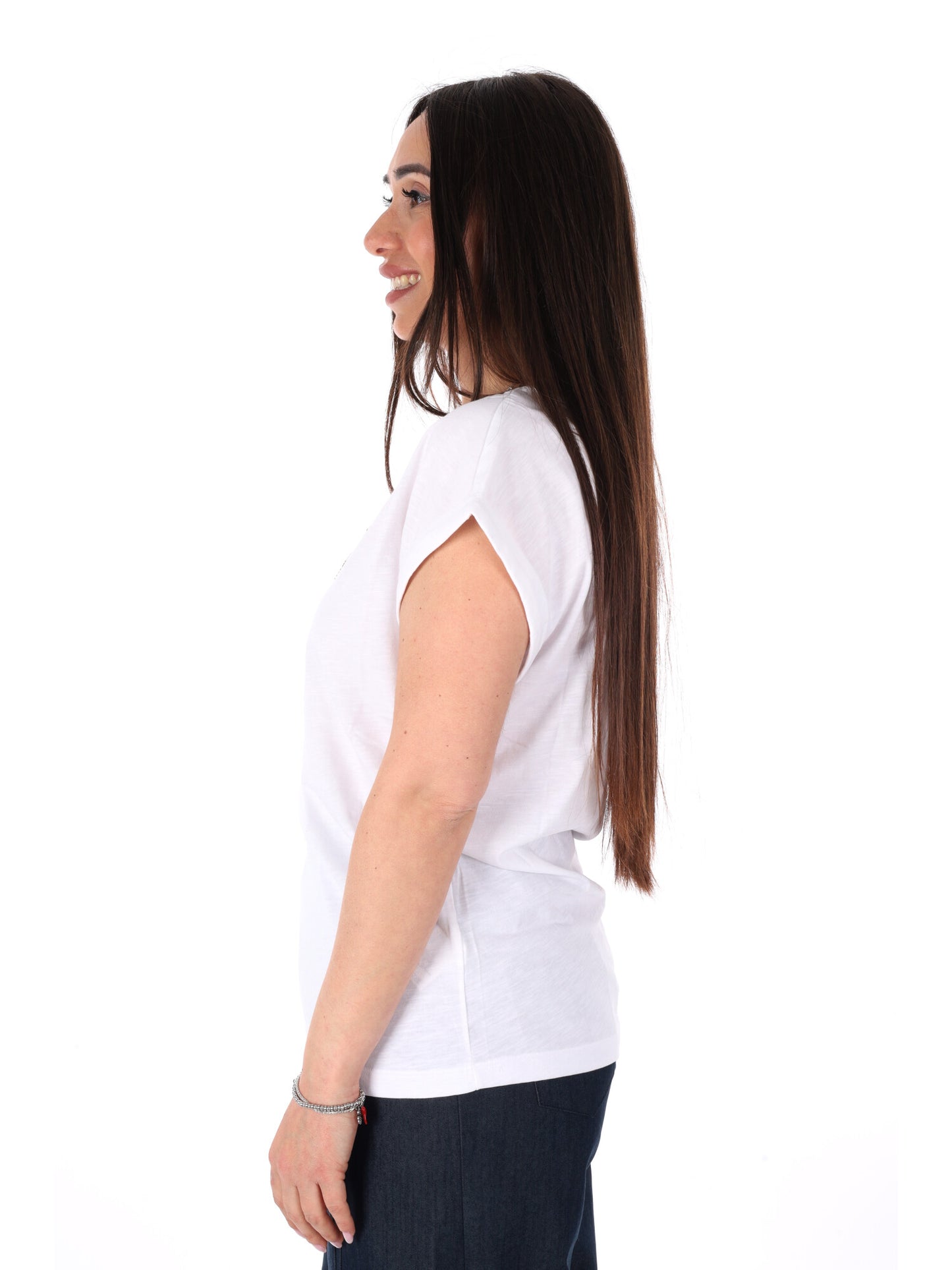 Yes-Zee T-shirt in bianco donna per la primavera estate