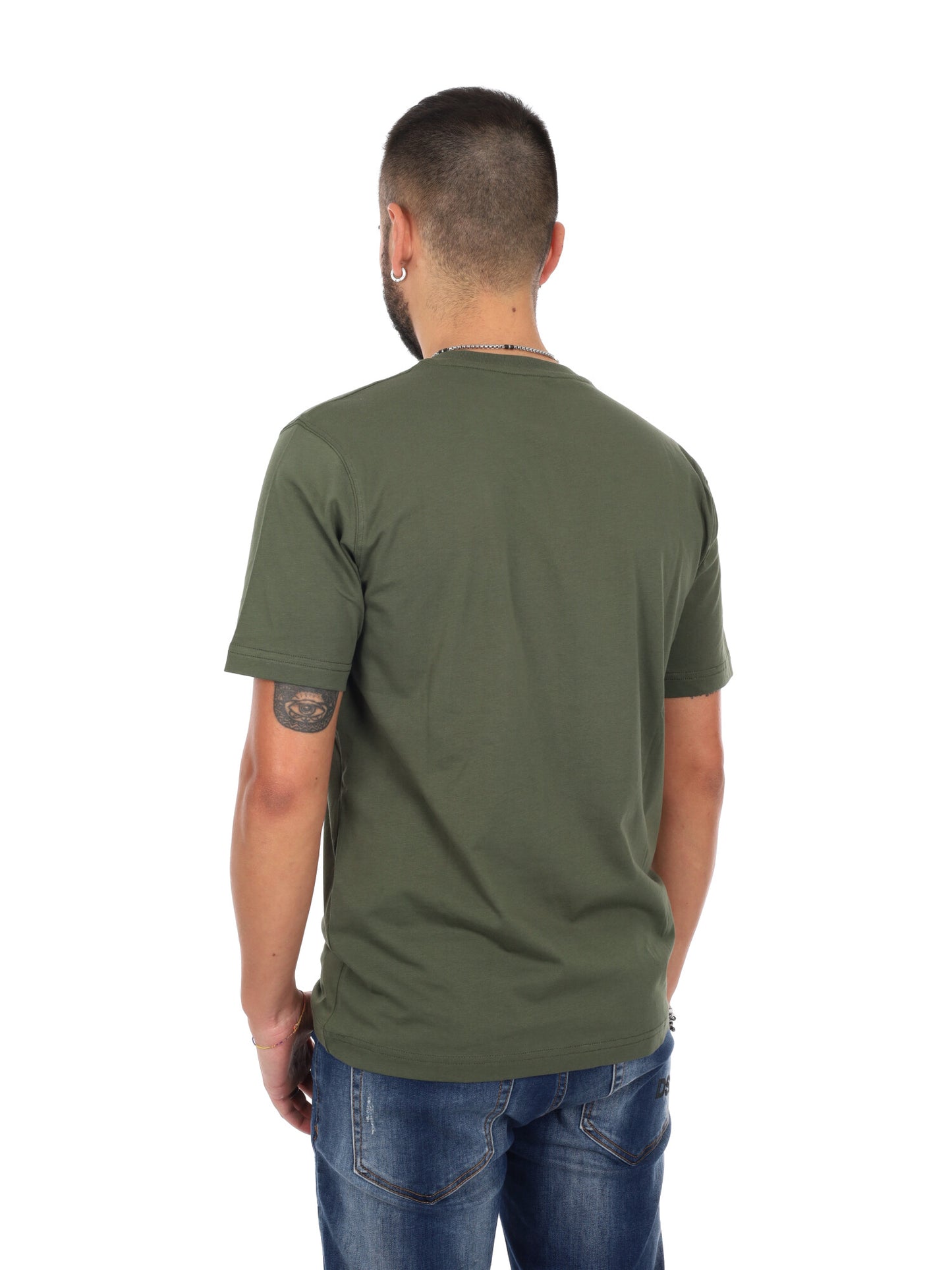 Refrigiwear Pierce, t-shirt verde da uomo in cotone