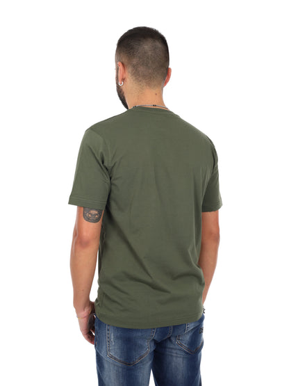 Refrigiwear Pierce, t-shirt verde da uomo in cotone