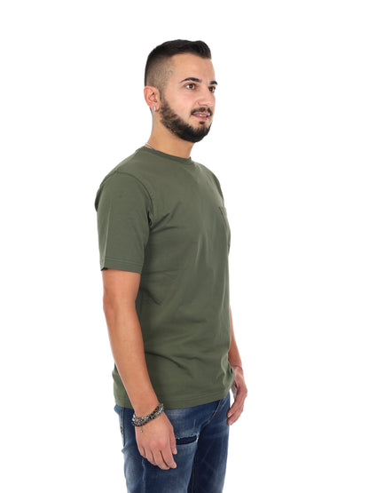 Refrigiwear Pierce, t-shirt verde da uomo in cotone