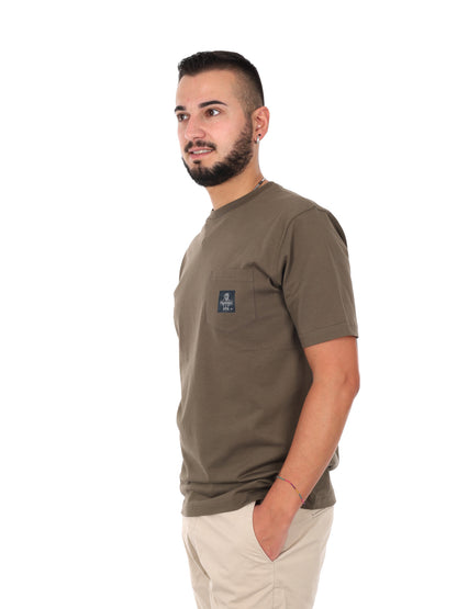 T-shirt Pierce da uomo verde in cotone Refrigiwear
