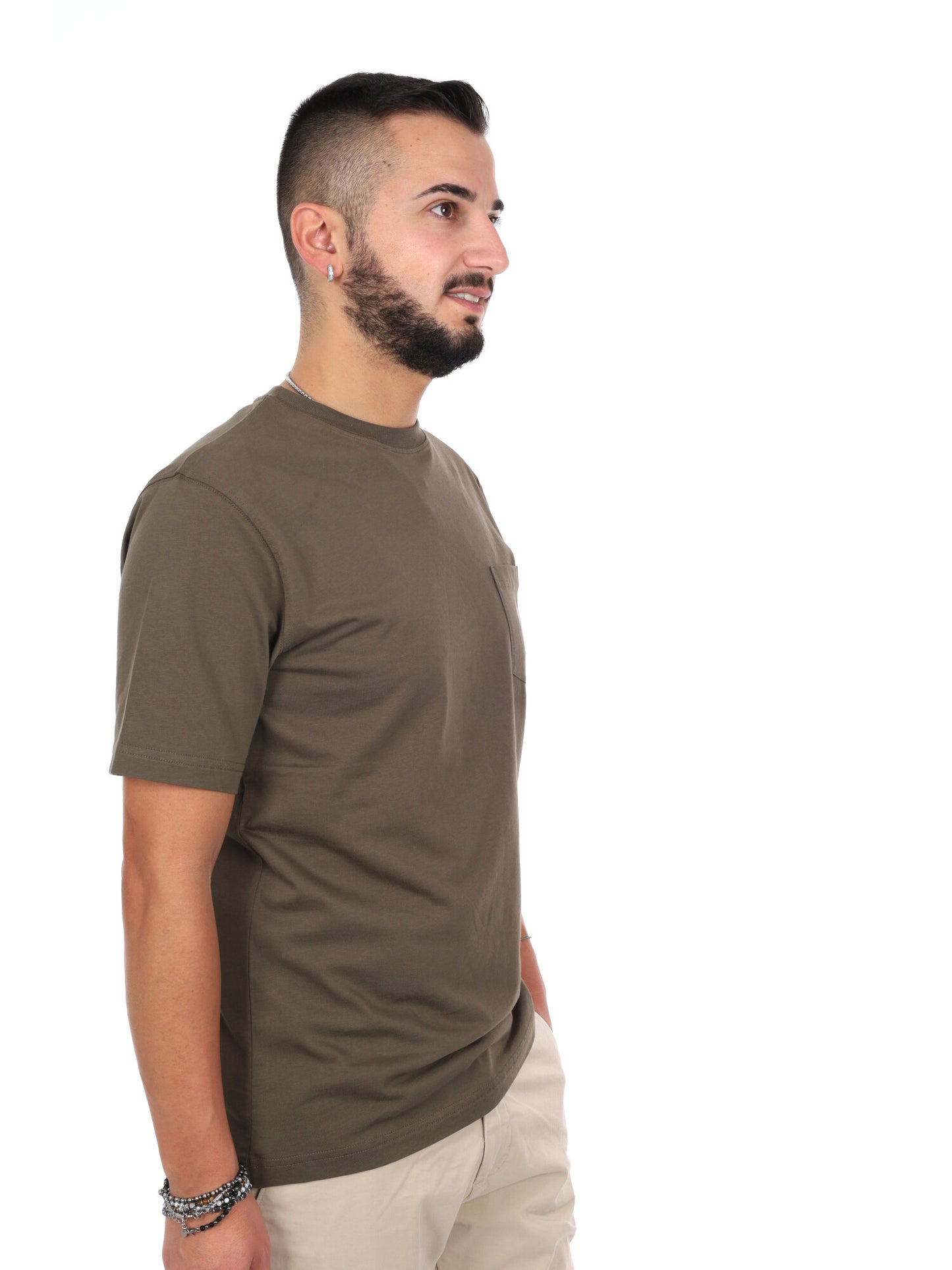 T-shirt Pierce da uomo verde in cotone Refrigiwear