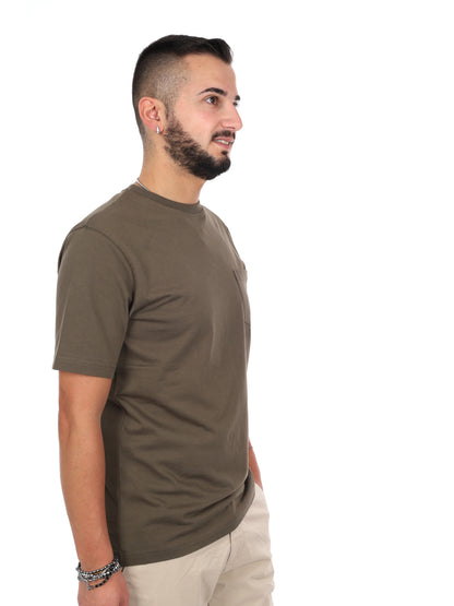T-shirt Pierce da uomo verde in cotone Refrigiwear