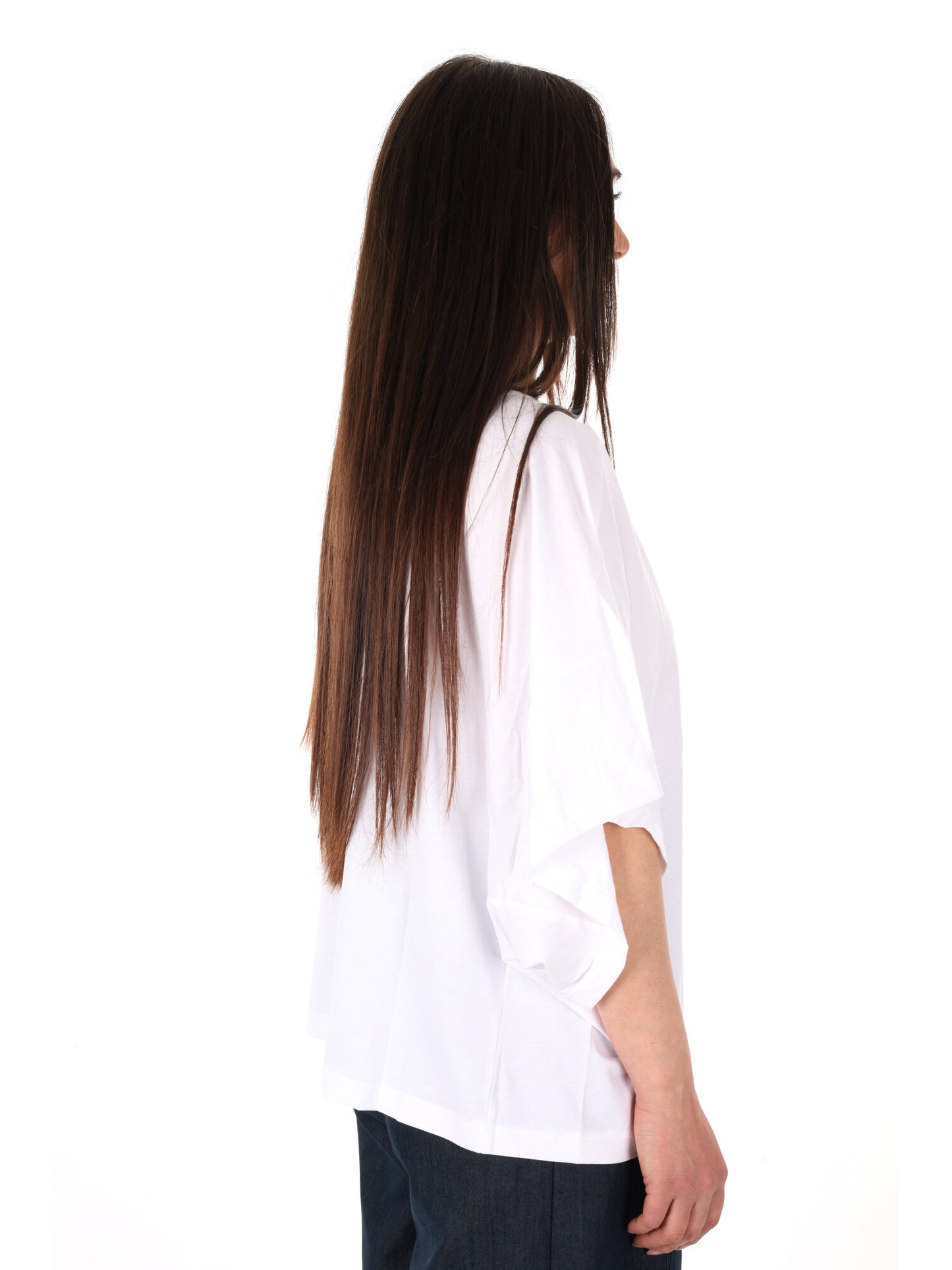 Yes-Zee t-shirt manica corta donna bianca per primavera-estate