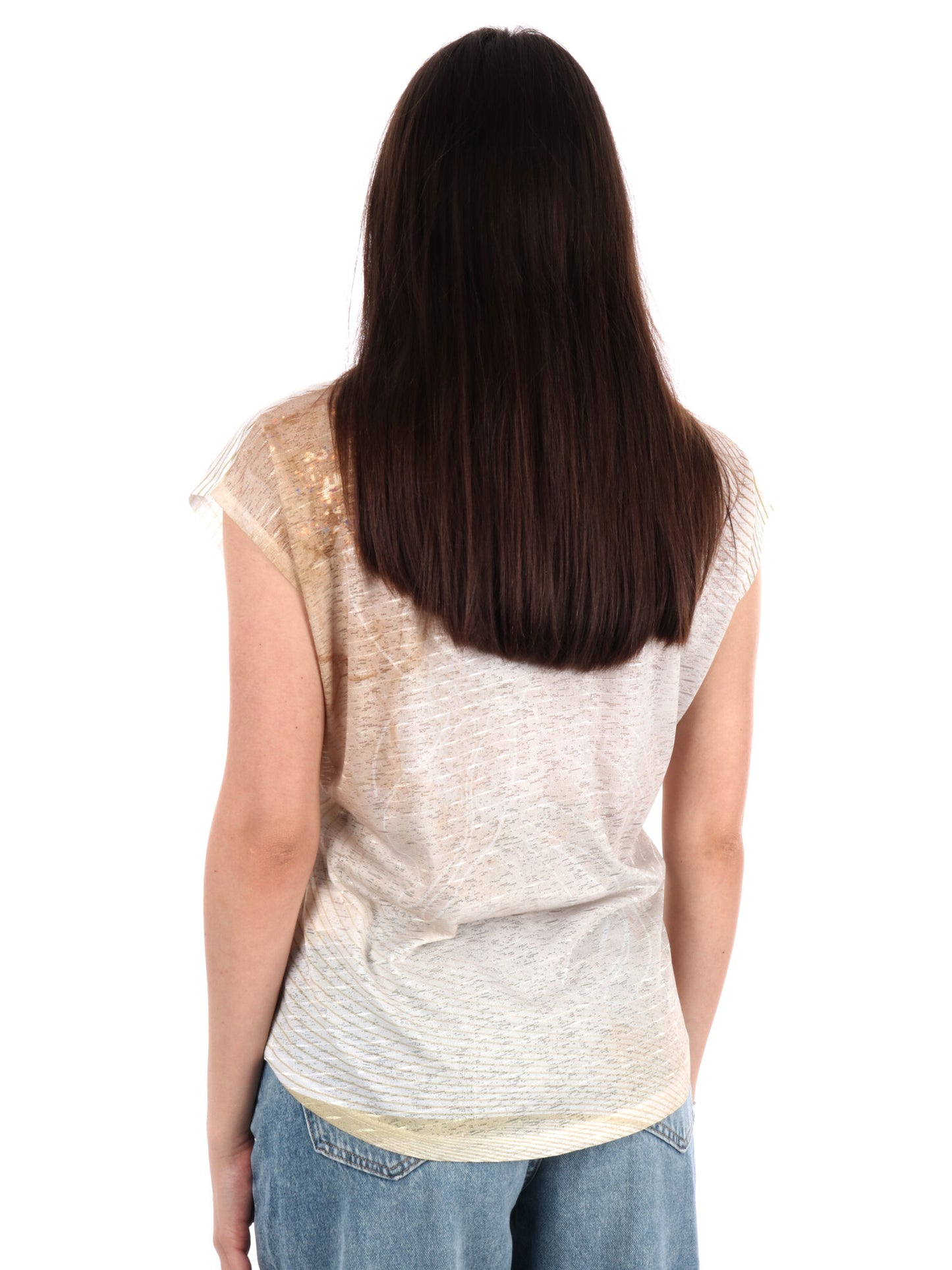 T-SHIRT CON STAMPA YES ZEE DONNA BEIGE