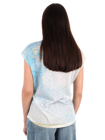 YES ZEE T-SHIRT MM - AZZURRO