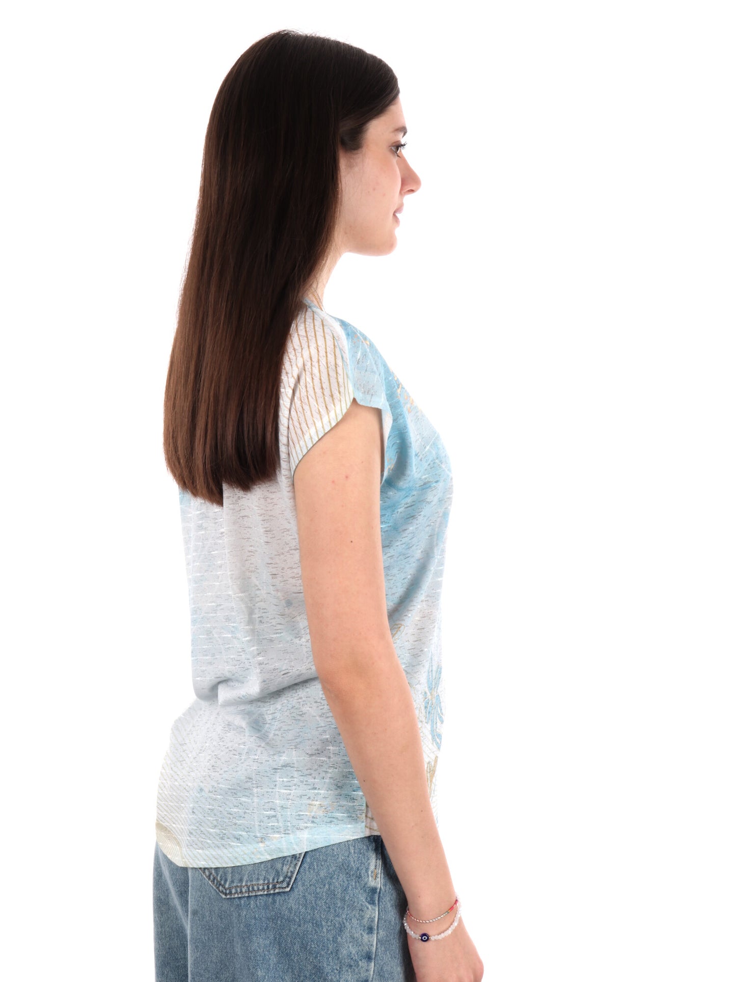 YES ZEE T-SHIRT MM - AZZURRO