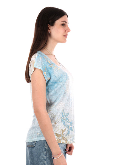YES ZEE T-SHIRT MM - AZZURRO