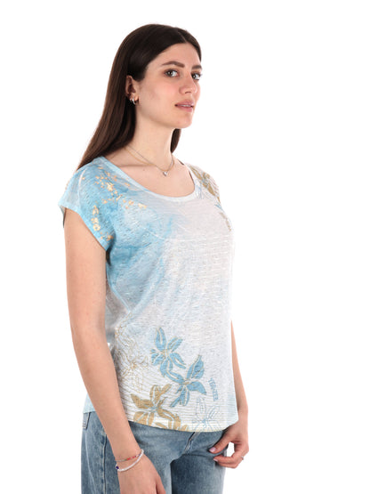 YES ZEE T-SHIRT MM - AZZURRO