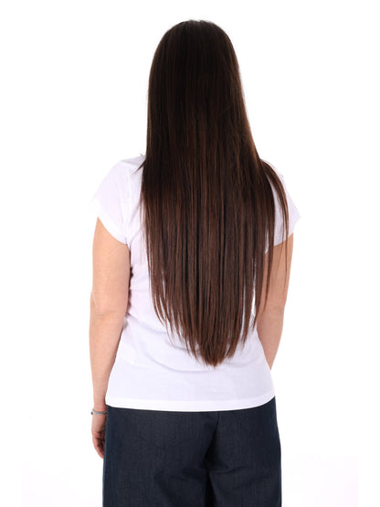 Yes-Zee T-shirt maniche corte donna bianca per primavera estate