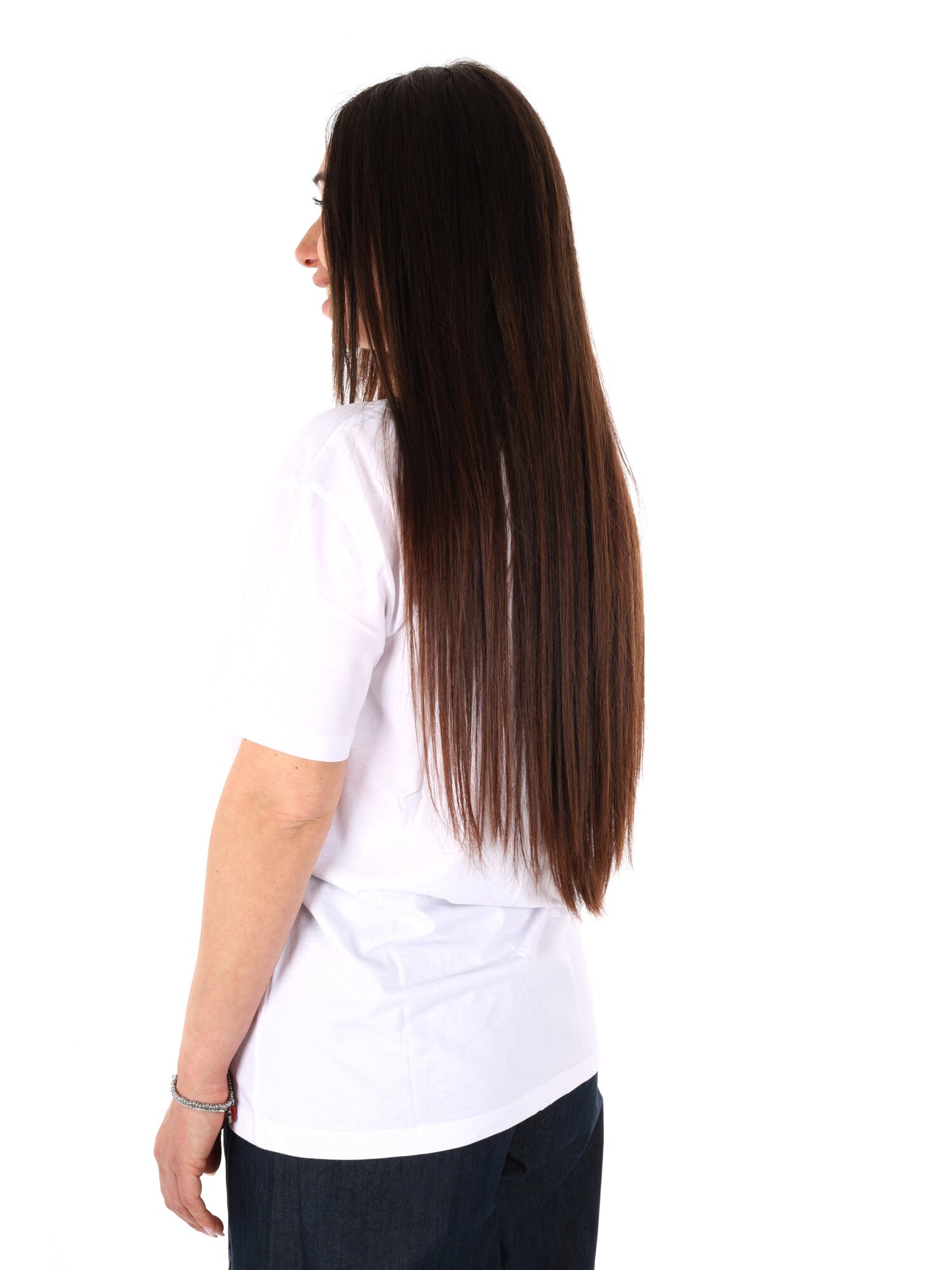 Yes-Zee T-shirt donna maniche corte bianca