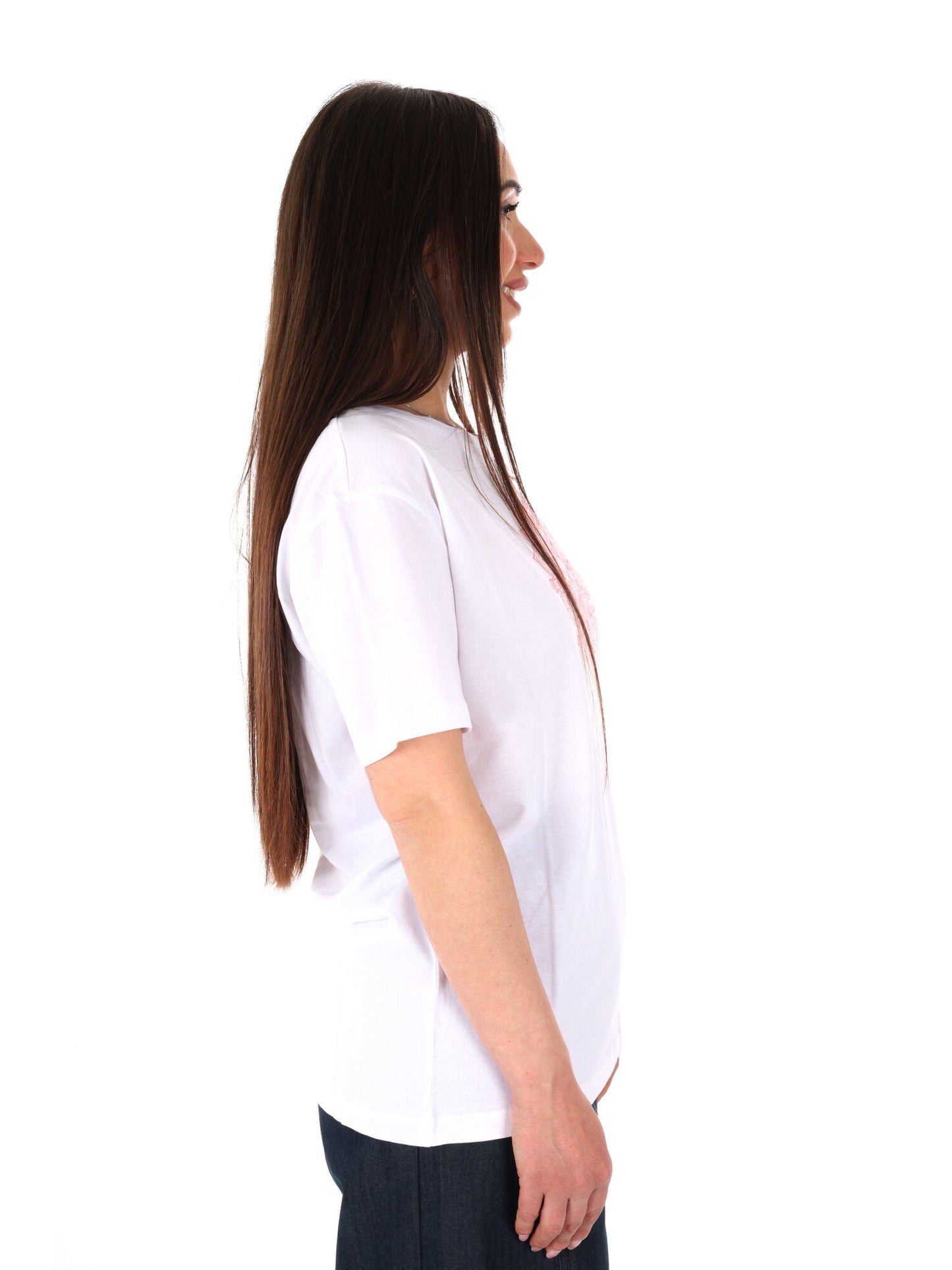 Yes-Zee T-shirt donna maniche corte bianca