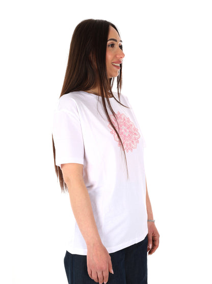 Yes-Zee T-shirt donna maniche corte bianca