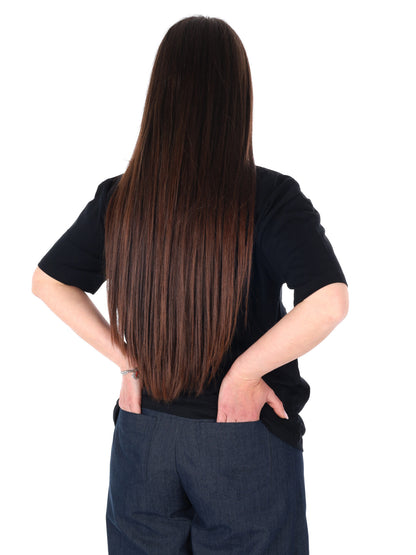 Yes-Zee t-shirt donna in cotone nero per primavera estate
