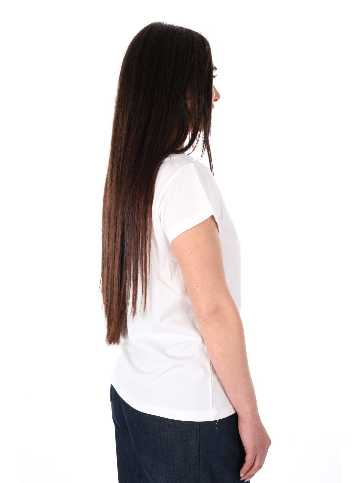 T-shirt maniche corte Yes-Zee donna bianca per primavera estate