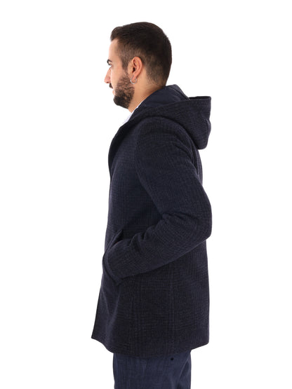 Fb Tabarrini 0502, cappotto da uomo blu