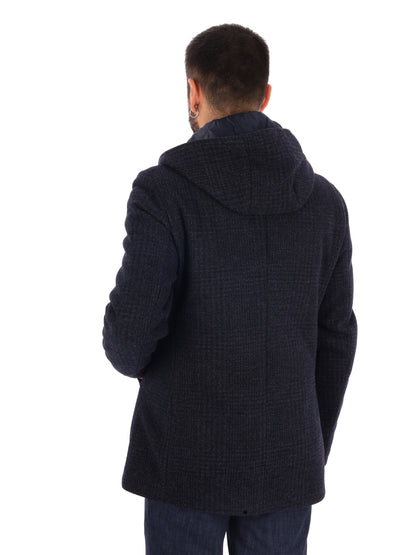 Fb Tabarrini 0502, cappotto da uomo blu