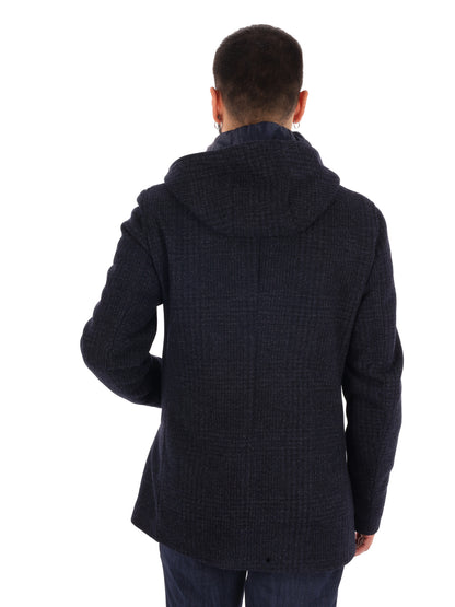Fb Tabarrini 0502, cappotto da uomo blu