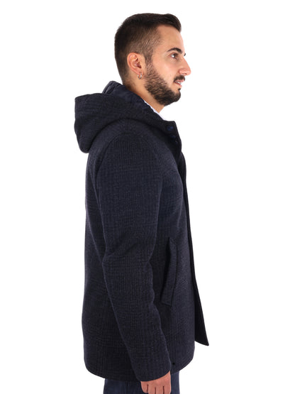 Fb Tabarrini 0502, cappotto da uomo blu