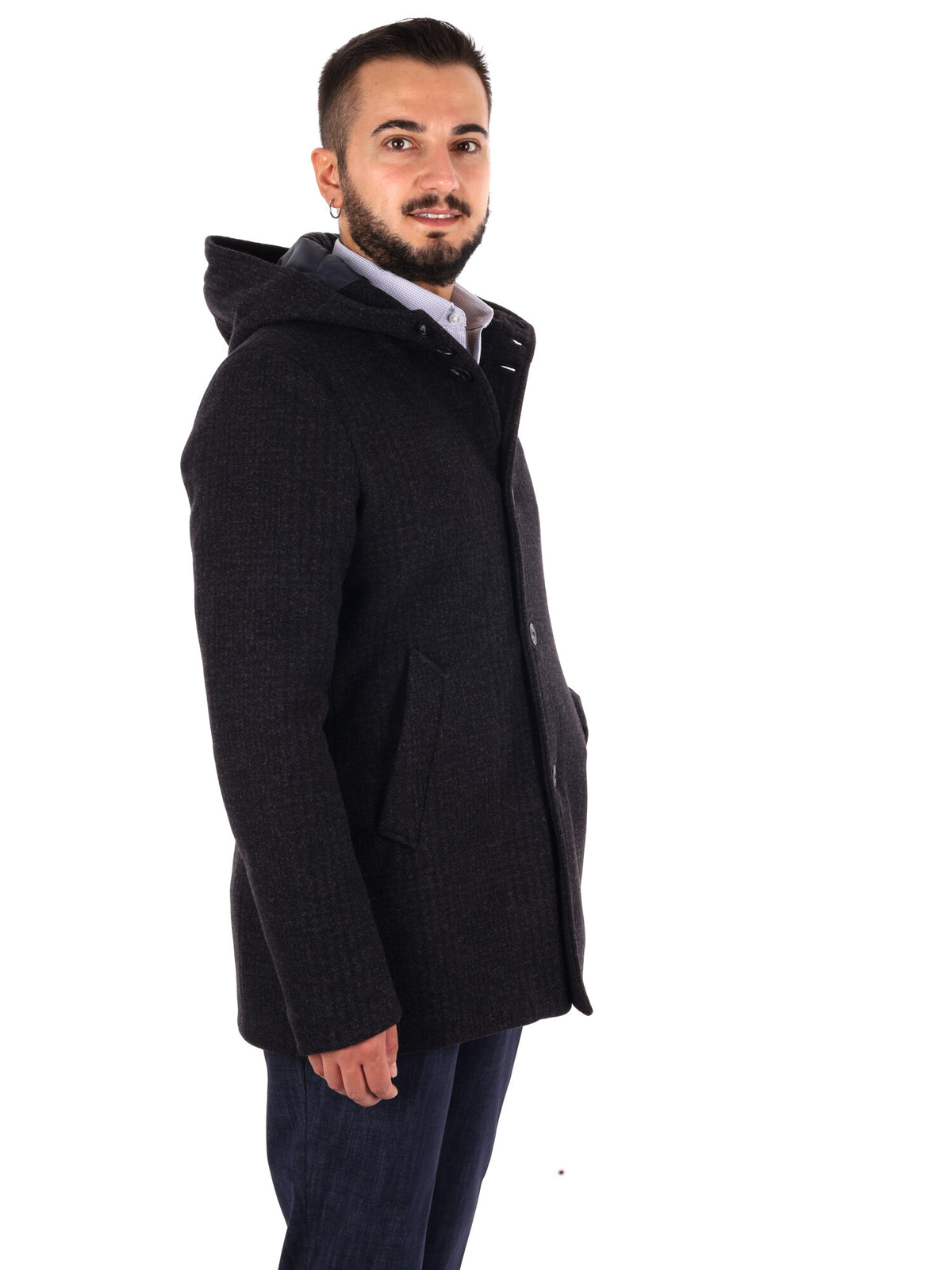 Fb Tabarrini 0804, cappotto da uomo grigio