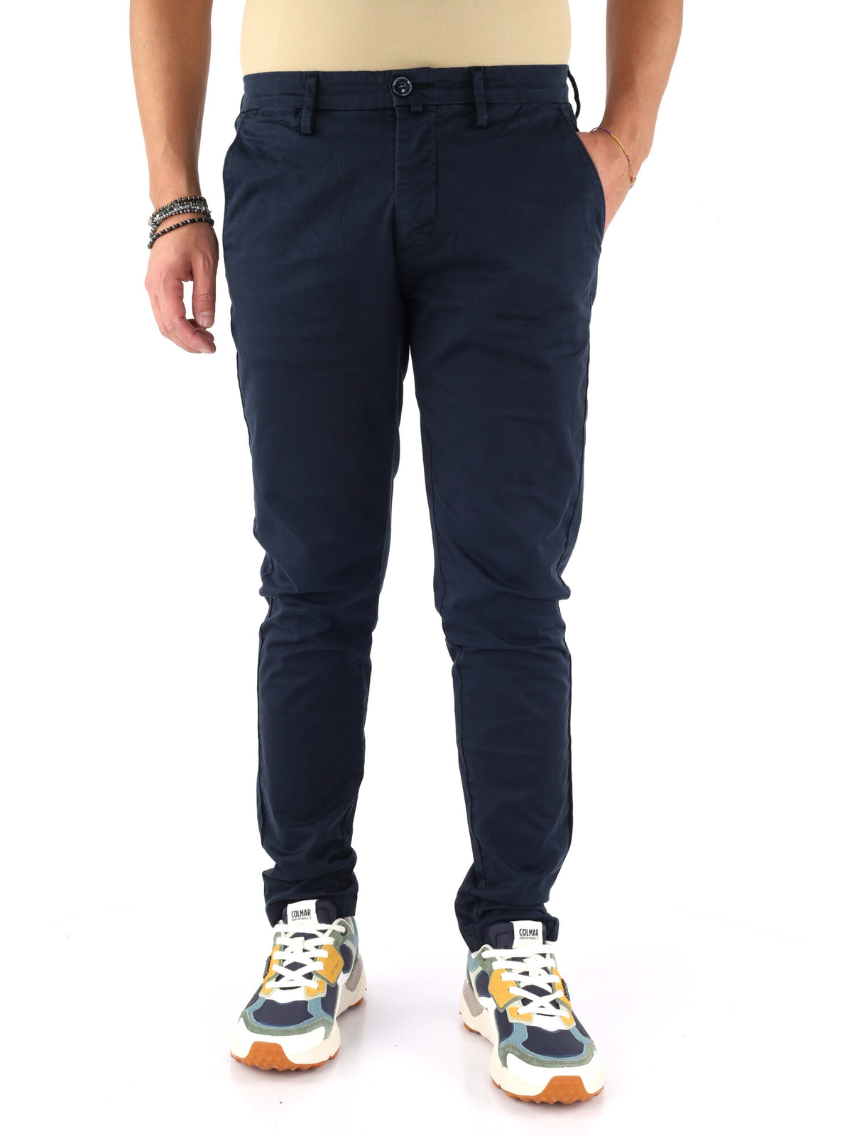 Gianni lupo pantalon pantalone da uomo blu