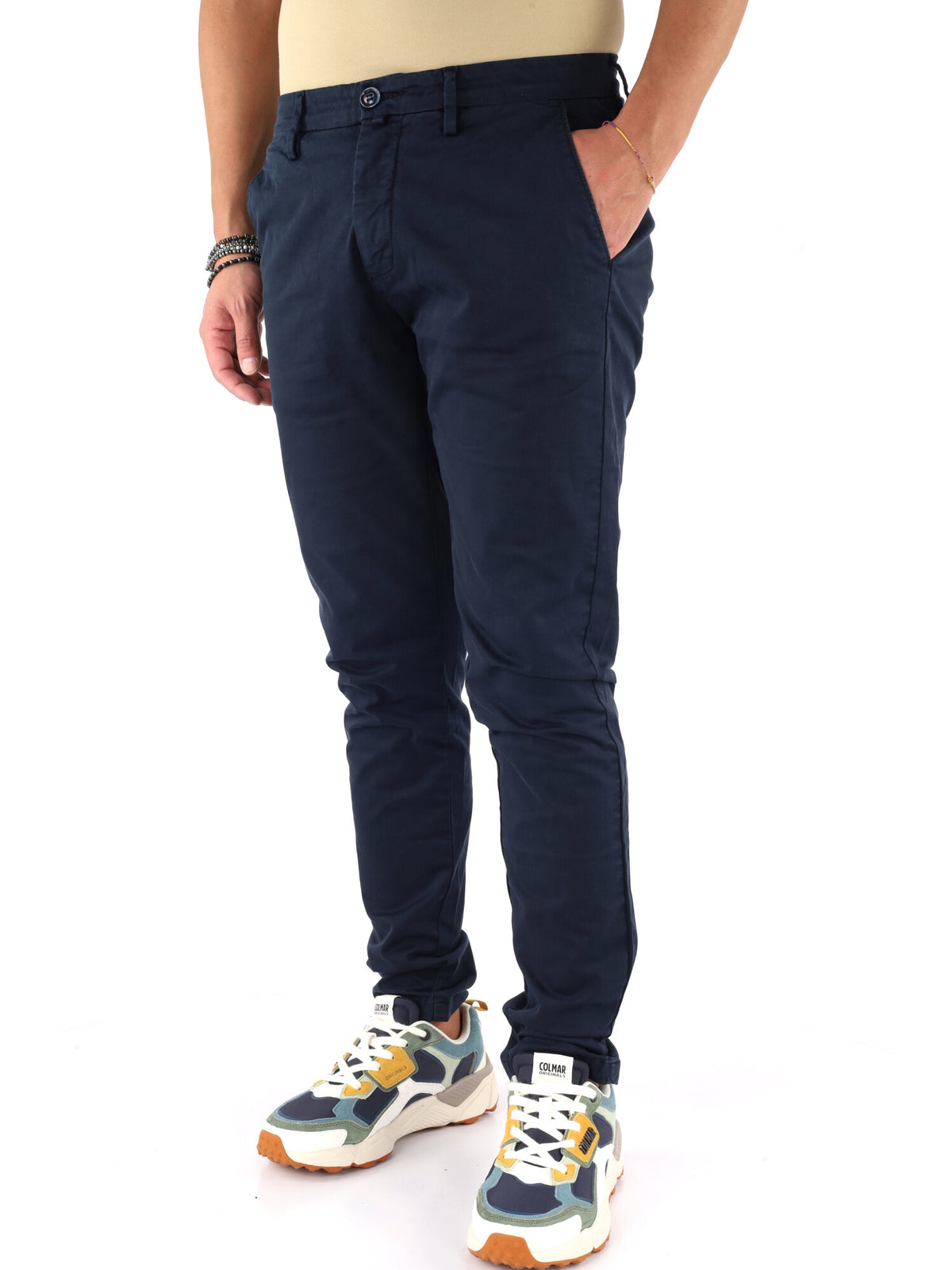 Gianni lupo pantalon pantalone da uomo blu