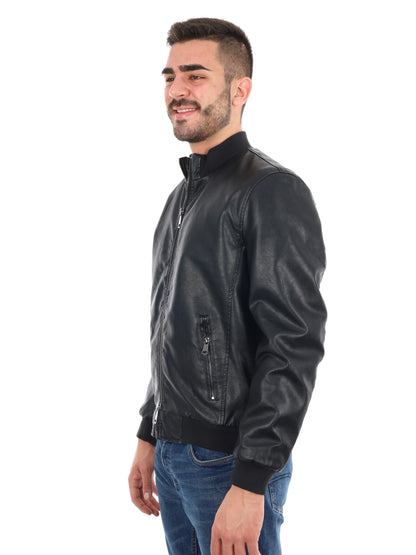 GIUBBINOIN ECOPELLE F.B. DA UOMO NERO