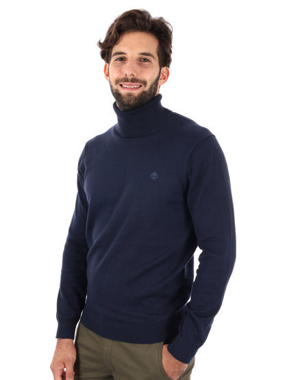 MAGLIA CON COLLO LUPETTO TIMBERLAND DA UOMO BLU