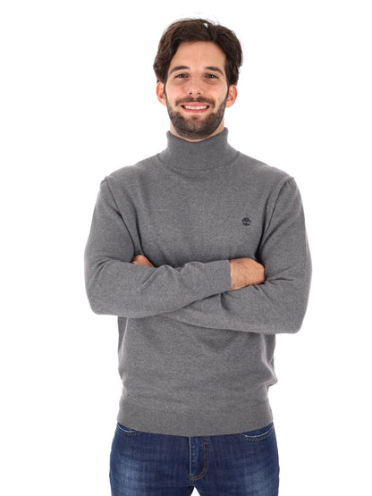 MAGLIA CON COLLO LUPETTO TIMBERLAND DA UOMO GRIGIO
