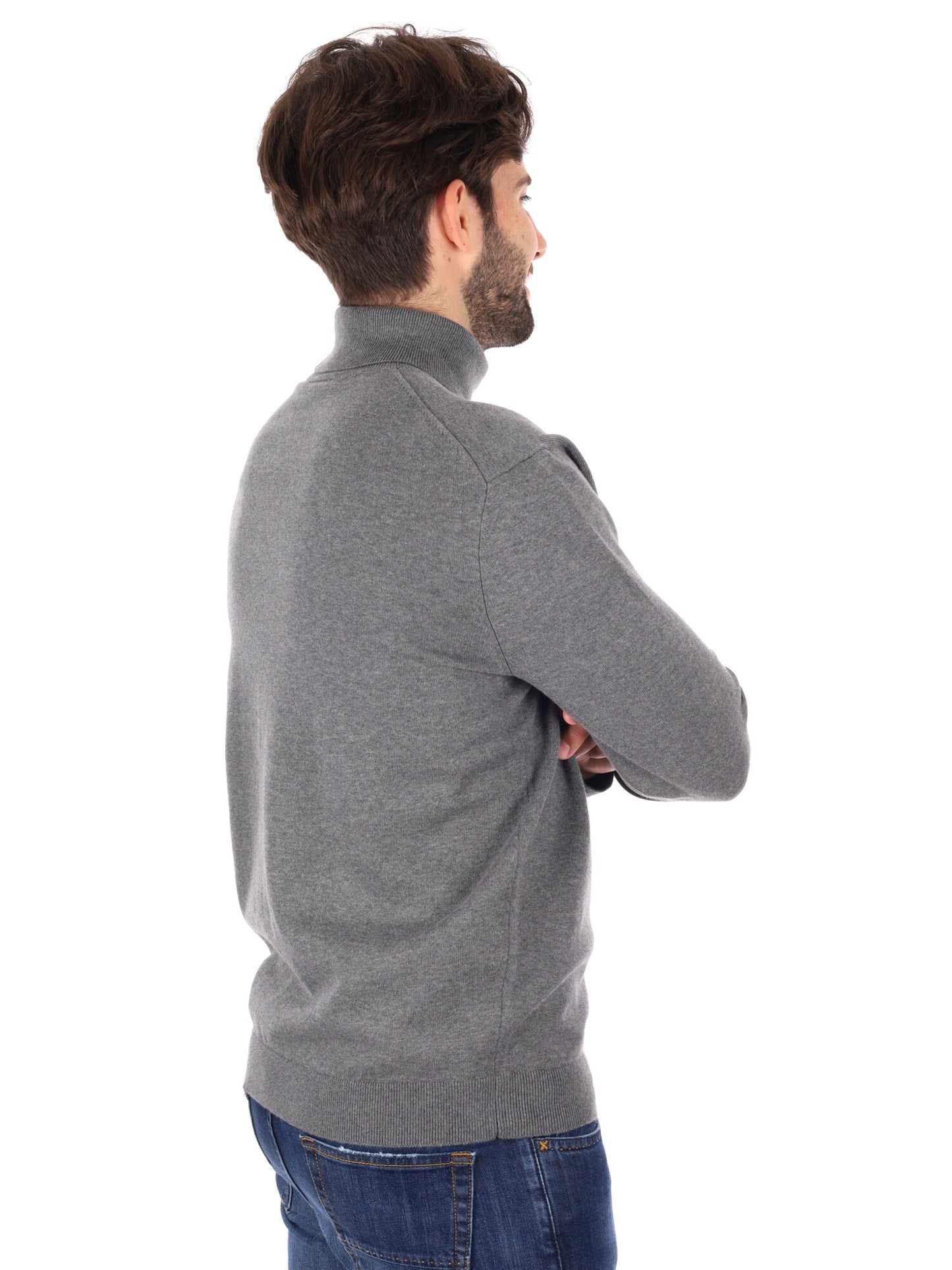 MAGLIA CON COLLO LUPETTO TIMBERLAND DA UOMO GRIGIO