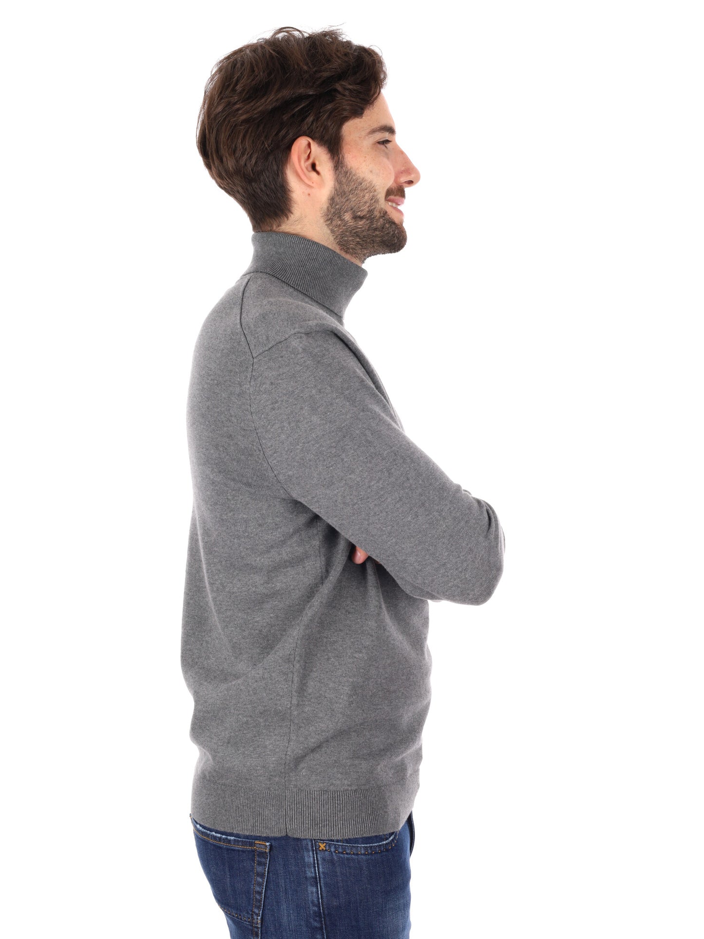 MAGLIA CON COLLO LUPETTO TIMBERLAND DA UOMO GRIGIO