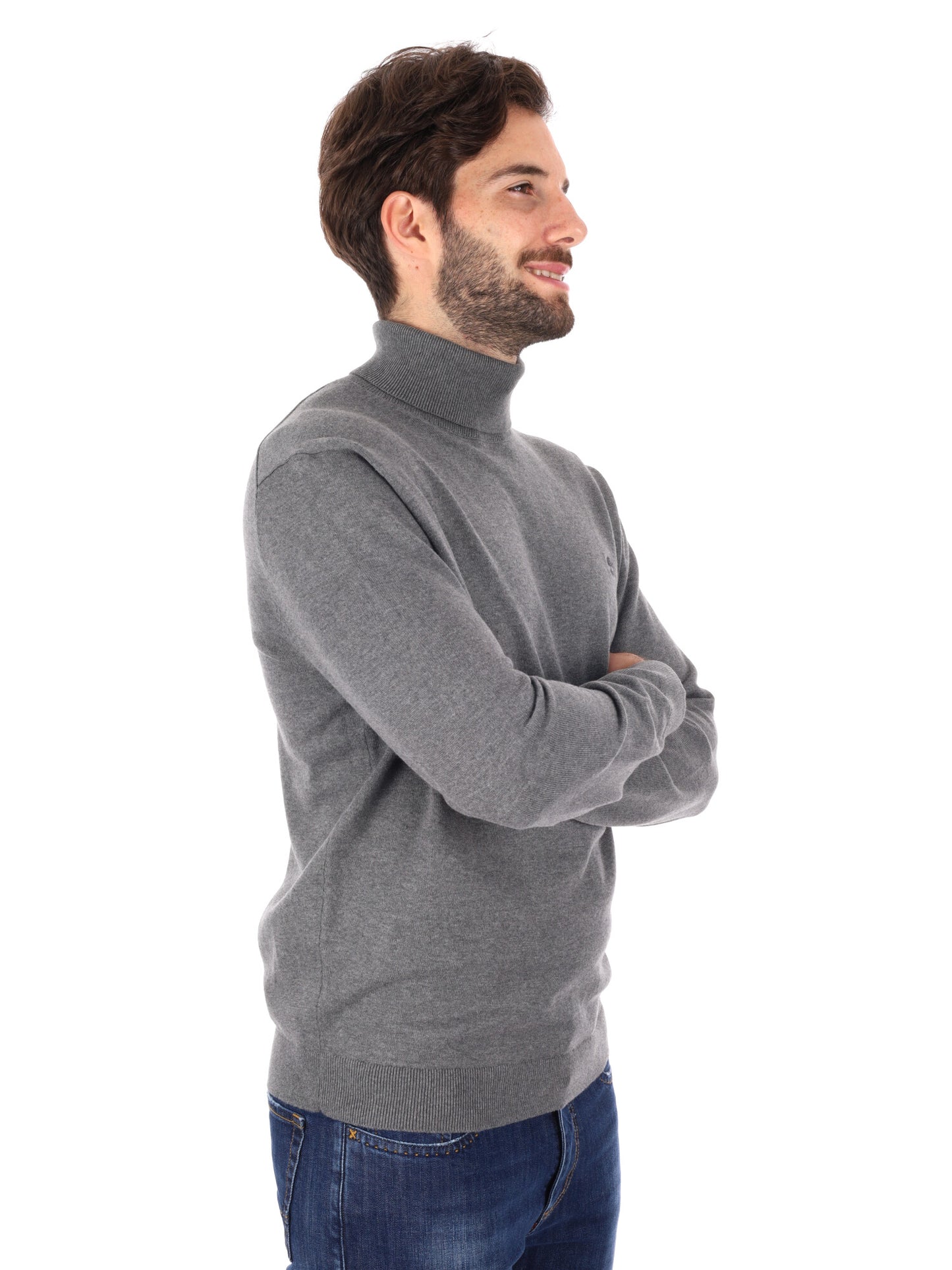 MAGLIA CON COLLO LUPETTO TIMBERLAND DA UOMO GRIGIO