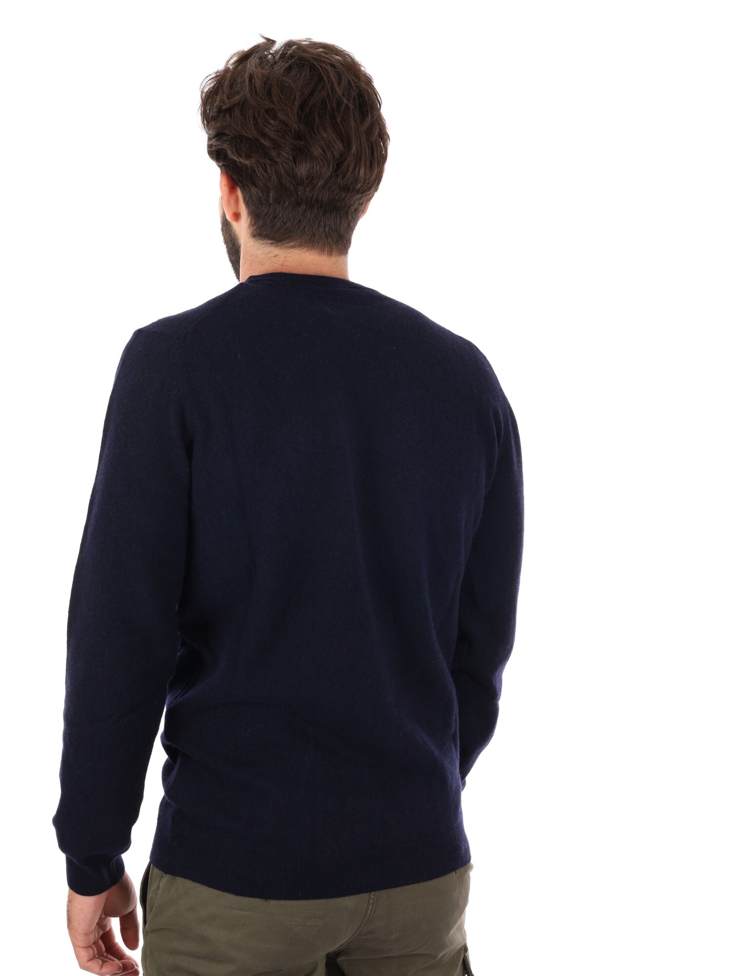 PULLOVER GIROCOLLO IN LANA MERINO TIMBERLAND DA UOMO BLU