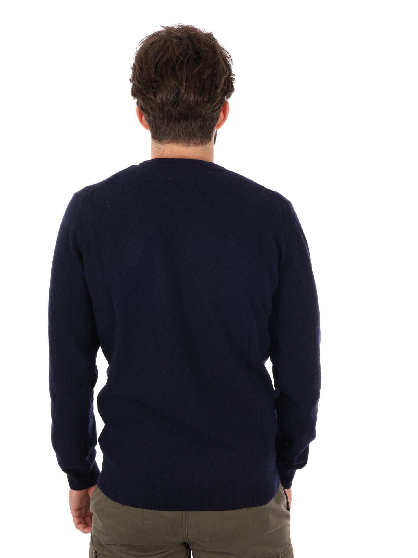 PULLOVER GIROCOLLO IN LANA MERINO TIMBERLAND DA UOMO BLU