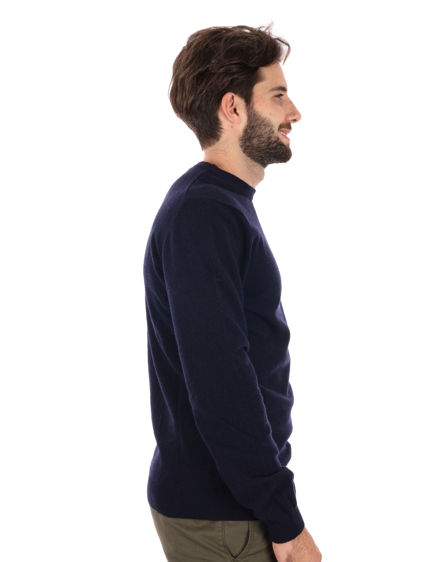 PULLOVER GIROCOLLO IN LANA MERINO TIMBERLAND DA UOMO BLU