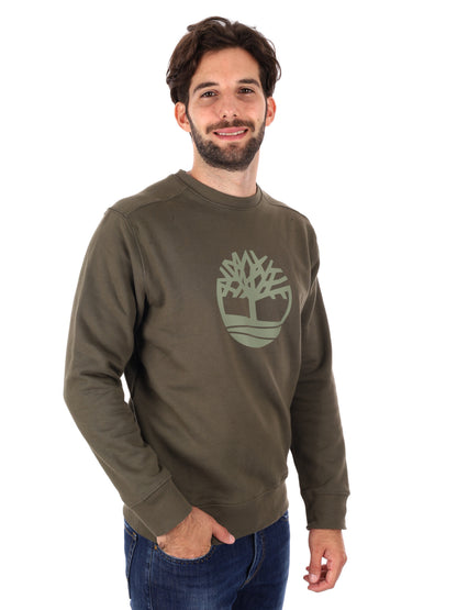 FELPA GIROCOLLO KENNEBEC RIVER TIMBERLAND DA UOMO VERDE
