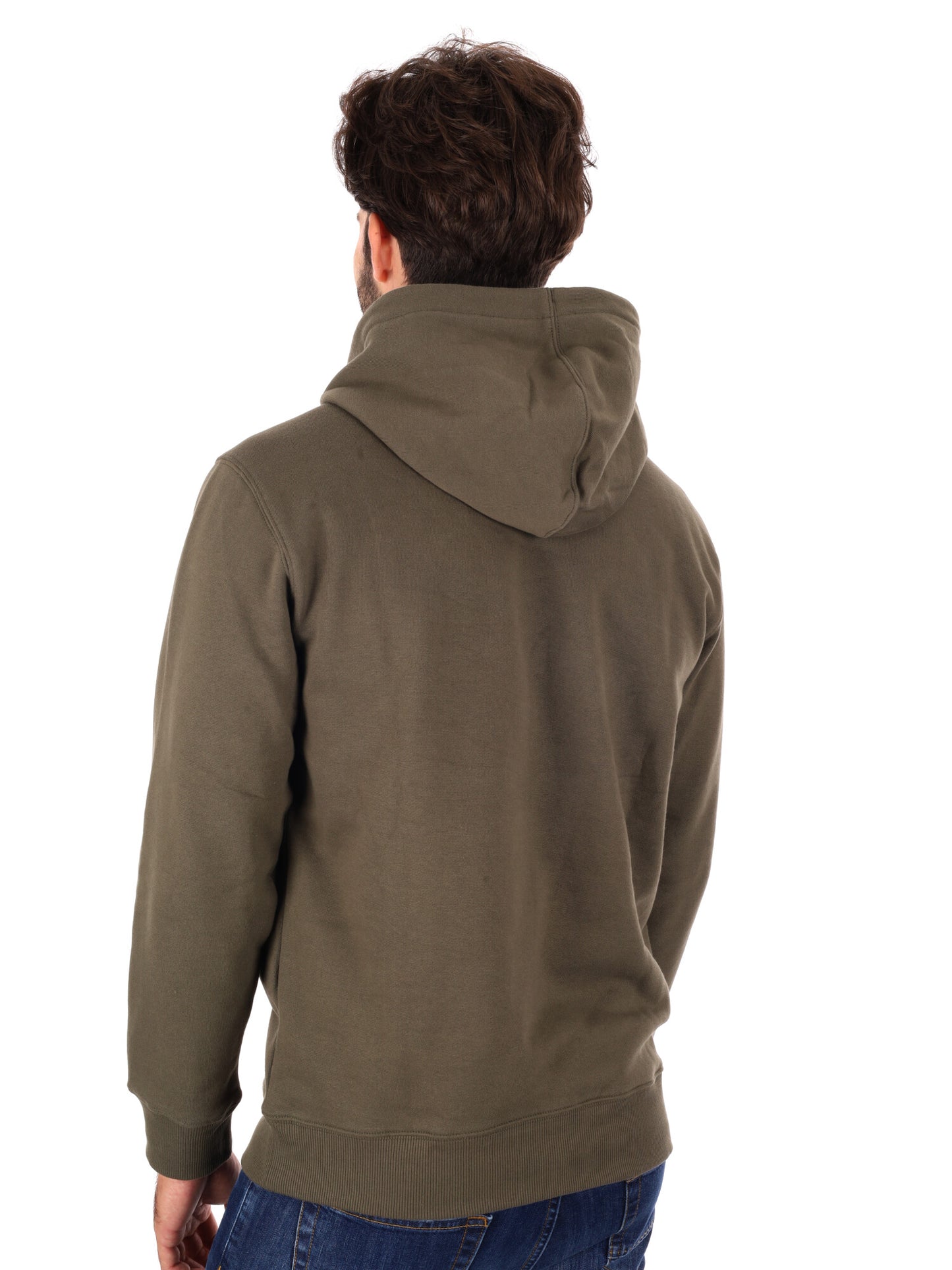 FELPA CON CAPPUCCIO E LOGO TIMBERLAND DA UOMO VERDE