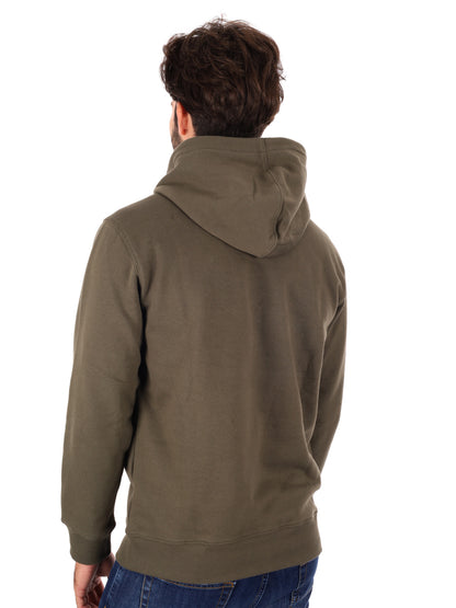 FELPA CON CAPPUCCIO E LOGO TIMBERLAND DA UOMO VERDE