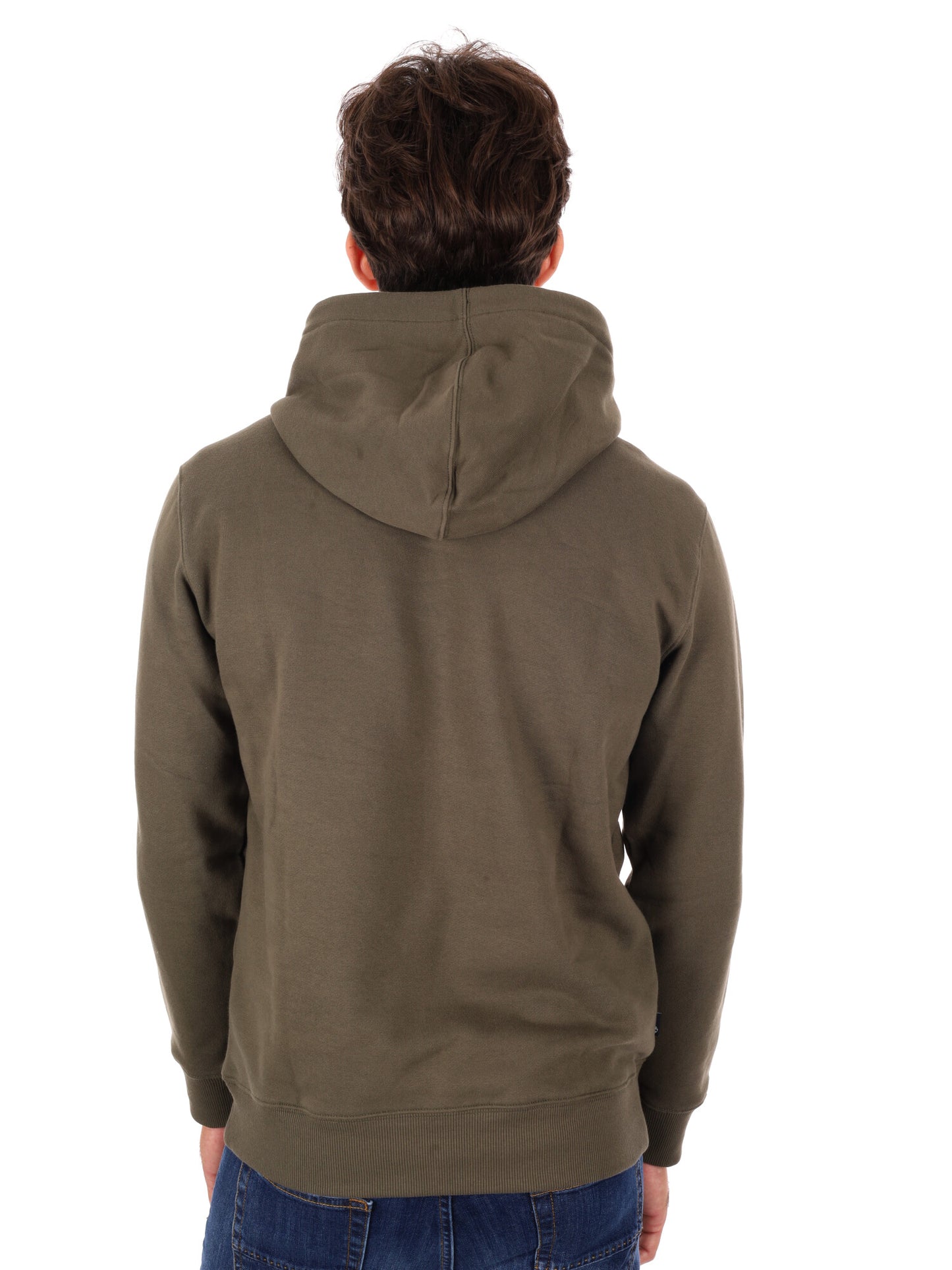 FELPA CON CAPPUCCIO E LOGO TIMBERLAND DA UOMO VERDE