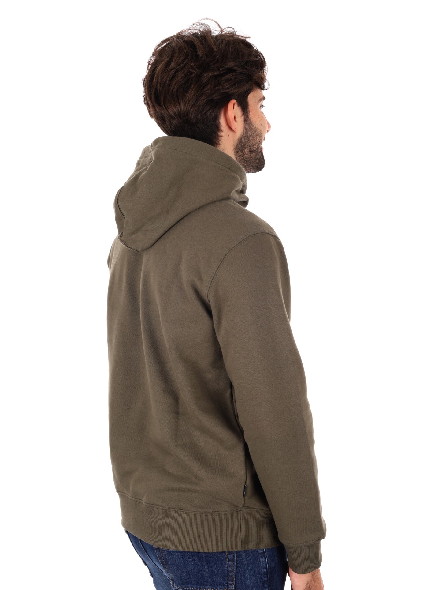 FELPA CON CAPPUCCIO E LOGO TIMBERLAND DA UOMO VERDE