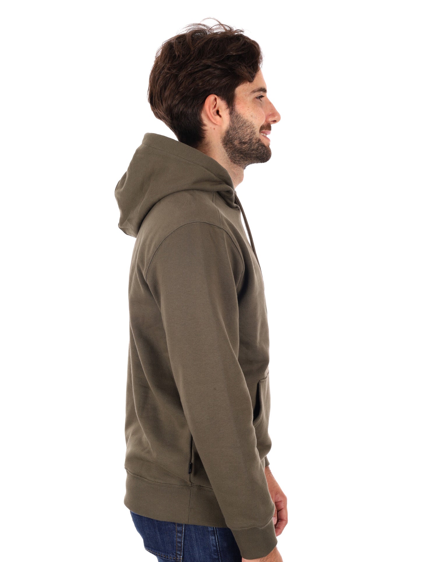 FELPA CON CAPPUCCIO E LOGO TIMBERLAND DA UOMO VERDE