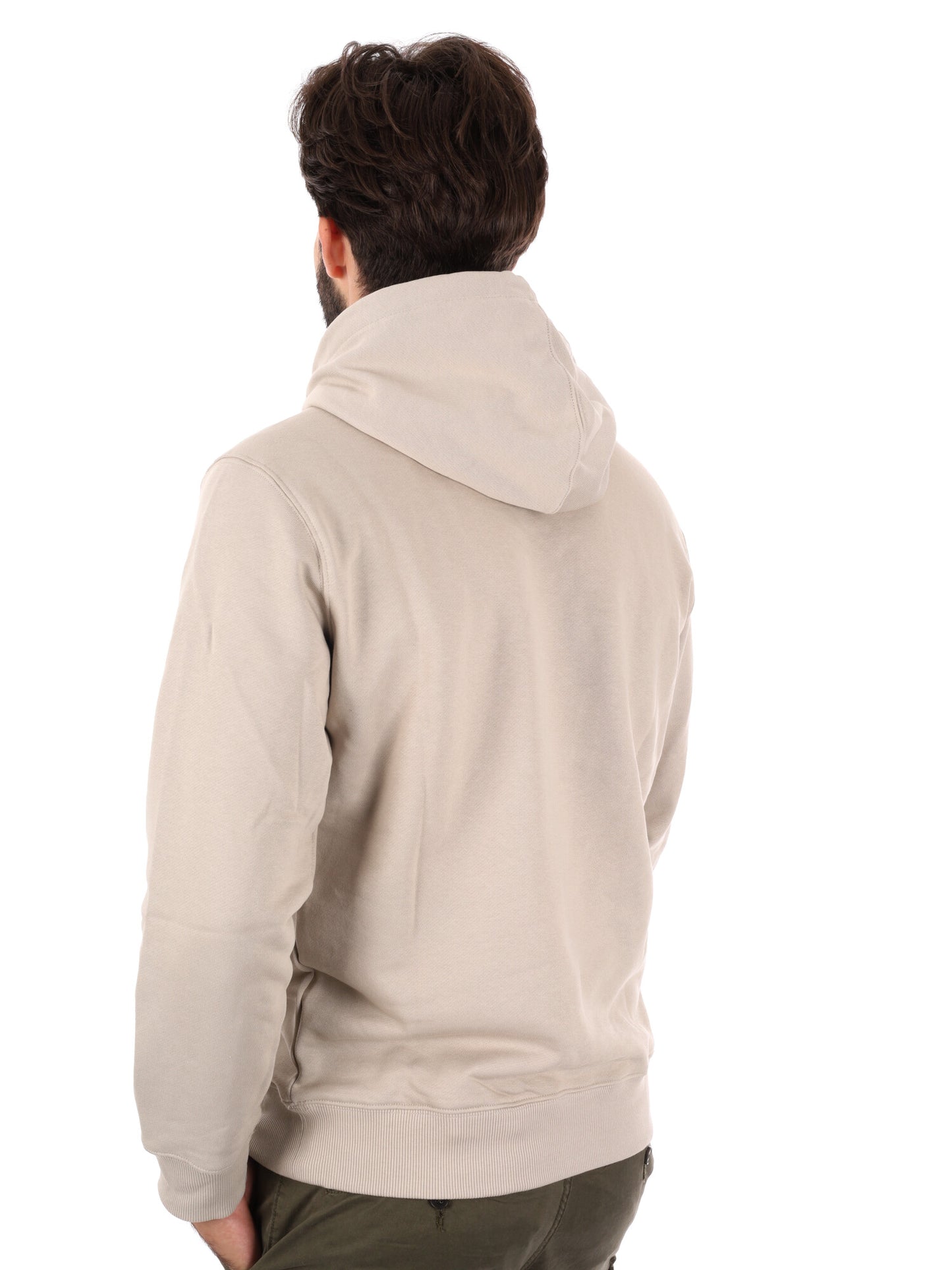 FELPA CON CAPPUCCIO E LOGO TIMBERLAND DA UOMO BEIGE