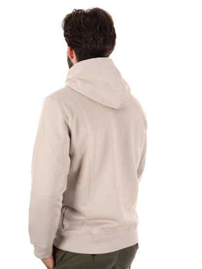 FELPA CON CAPPUCCIO E LOGO TIMBERLAND DA UOMO BEIGE